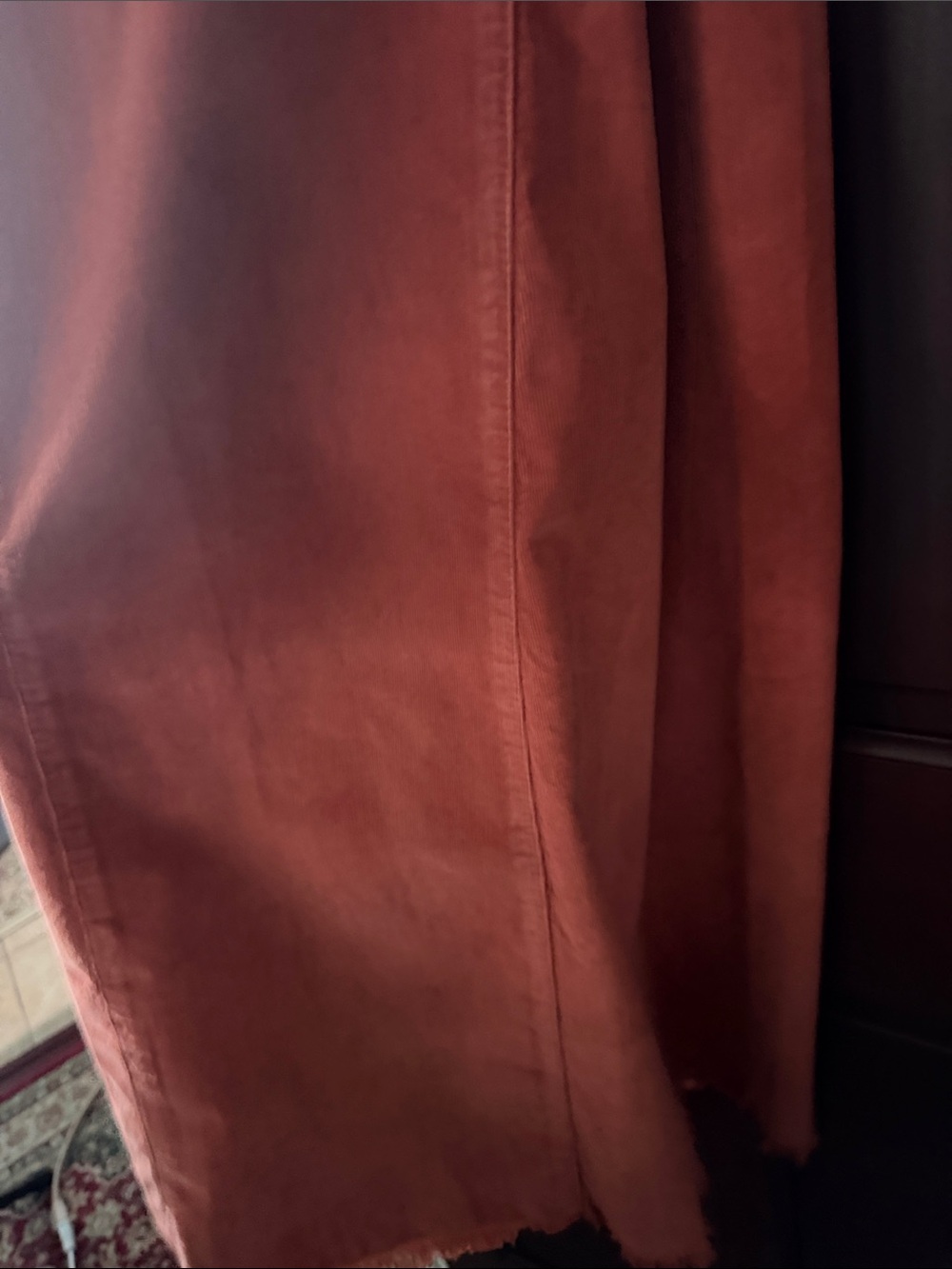 We The Free Free People Rust Corduroy Super Flare Bell Bottom Pants Size 26 - Picture 4 of 5